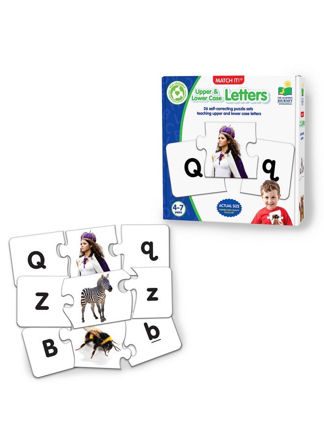 Learning Journey International Match It! - Upper & Lower Case Letters - Self-Correcting Alphabet Matching Puzzle, Multi
