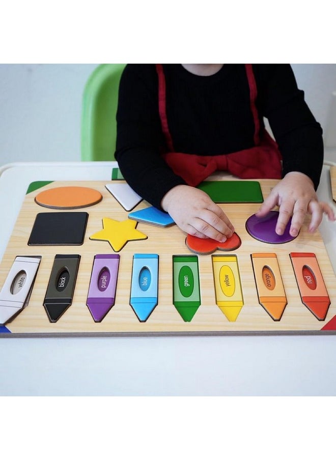 The Learning Journey: Lift & Learn Puzzle Colors & Shapes - Preschool Toys & Activities for Children Ages 3 and Up - Award Winning Educational Toy