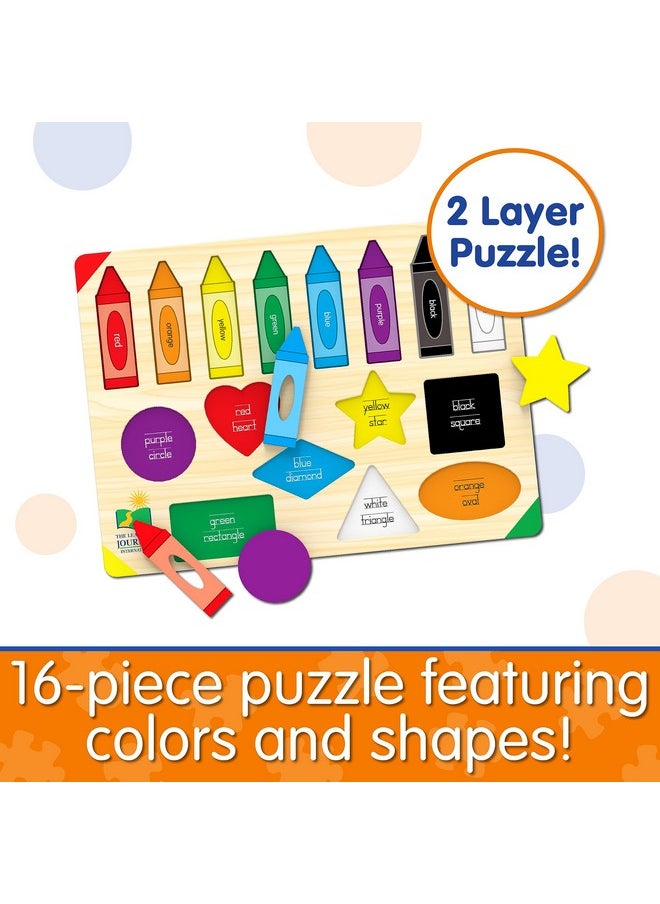 The Learning Journey: Lift & Learn Puzzle Colors & Shapes - Preschool Toys & Activities for Children Ages 3 and Up - Award Winning Educational Toy
