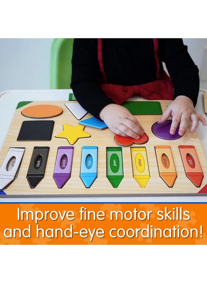 The Learning Journey: Lift & Learn Puzzle Colors & Shapes - Preschool Toys & Activities for Children Ages 3 and Up - Award Winning Educational Toy