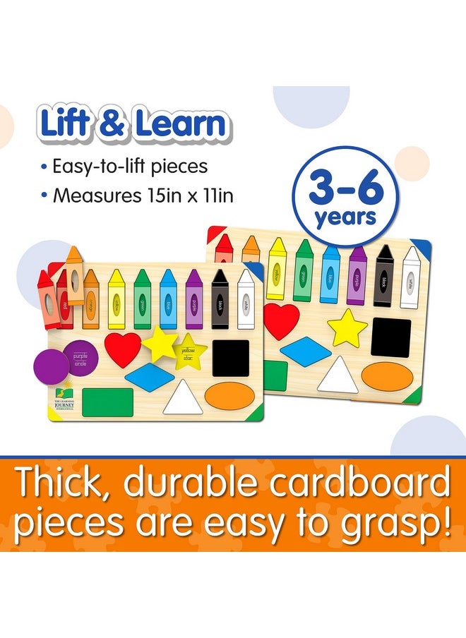 The Learning Journey: Lift & Learn Puzzle Colors & Shapes - Preschool Toys & Activities for Children Ages 3 and Up - Award Winning Educational Toy