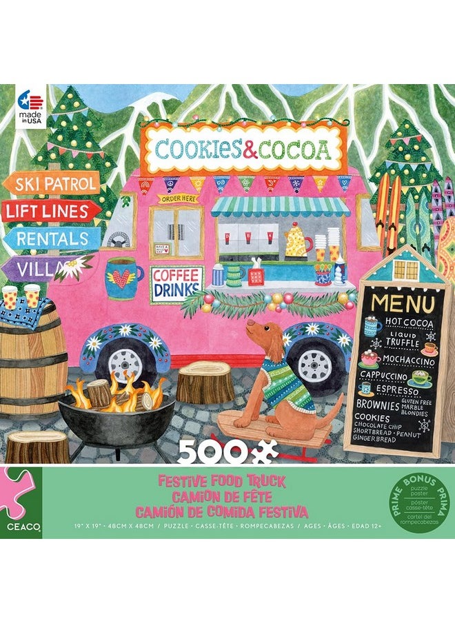 Ceaco - Food Trucks - Festive Food Truck II - 500 Piece Jigsaw Puzzle