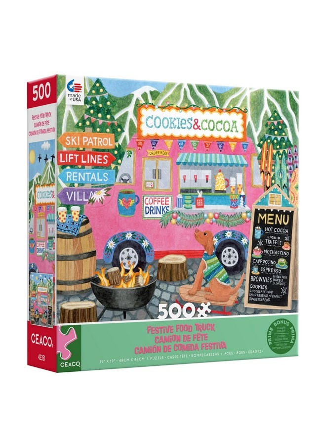 Ceaco - Food Trucks - Festive Food Truck II - 500 Piece Jigsaw Puzzle