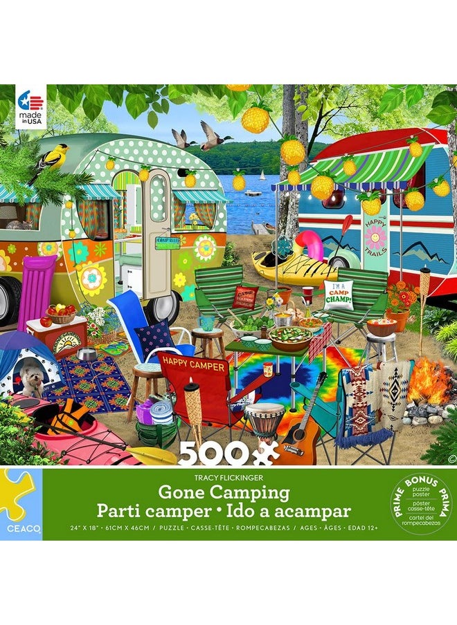 Ceaco - Tracy Flickinger - Gone Camping - 500 Piece Jigsaw Puzzle