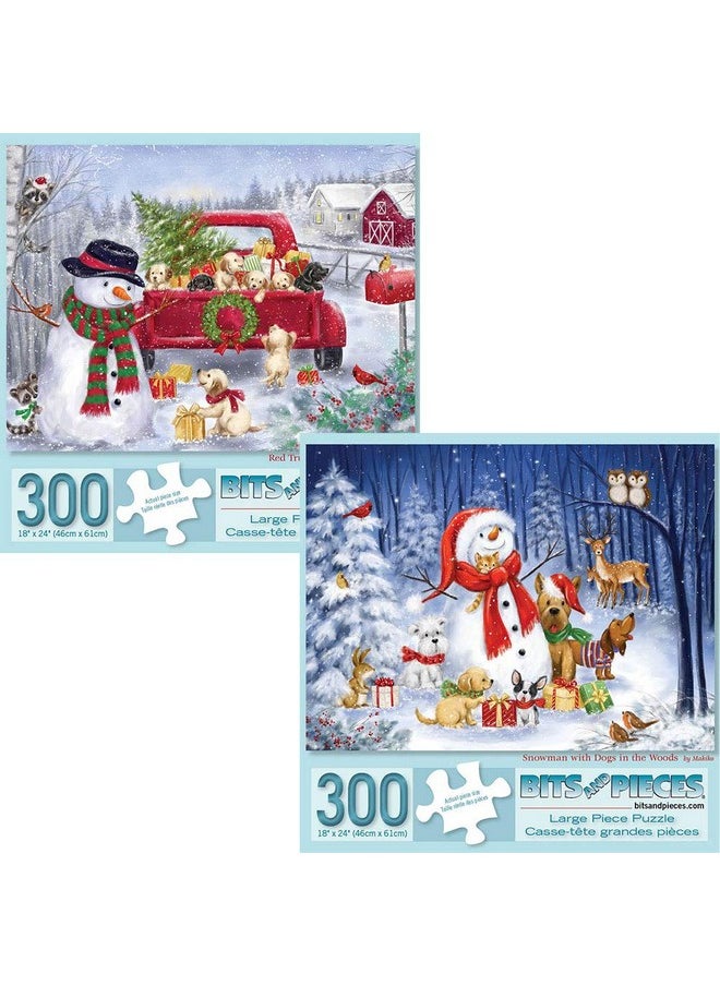 Bits and Pieces - Value Set of Two (2) 300 Piece Jigsaw Puzzles for Adults - Each Puzzle Measures 18