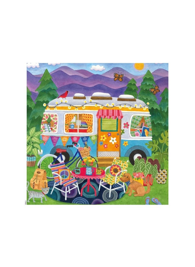 Ceaco - Happy Camper - Mountain Camper - Oversized 300 Piece Jigsaw Puzzle, 19 x 19