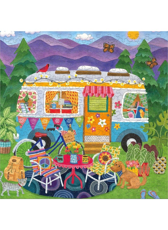 Ceaco - Happy Camper - Mountain Camper - Oversized 300 Piece Jigsaw Puzzle, 19 x 19
