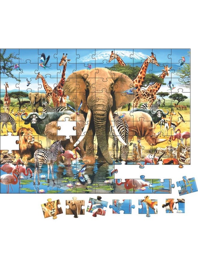 Creative's Animals of Africa |Jigsaw Puzzles |Fun and Challenging Puzzles |Puzzles for Kids and Adults |Animal Jigsaw Puzzles for kids| 100 Pieces Jigsaw Puzzles |Logical Thinking for kids | Ages 7&Up