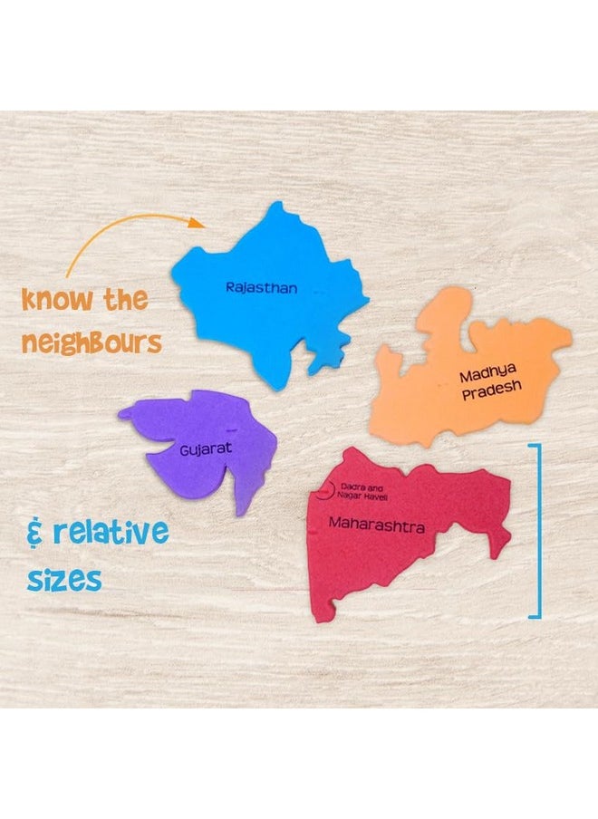 Imagimake Mapology India Map Puzzles - Includes State Capitals - Geography for Kids - Learning & Educational Toys for Kids 5-7 - Gift for 5, 6, 7, 8 & 9 Year Old Boys & Girls