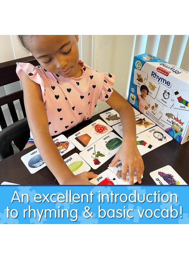 Learning Journey International Match It! - Rhyme - 30 Self-Correcting Rhyming Words with Matching Images for Emerging Readers, Multicolor