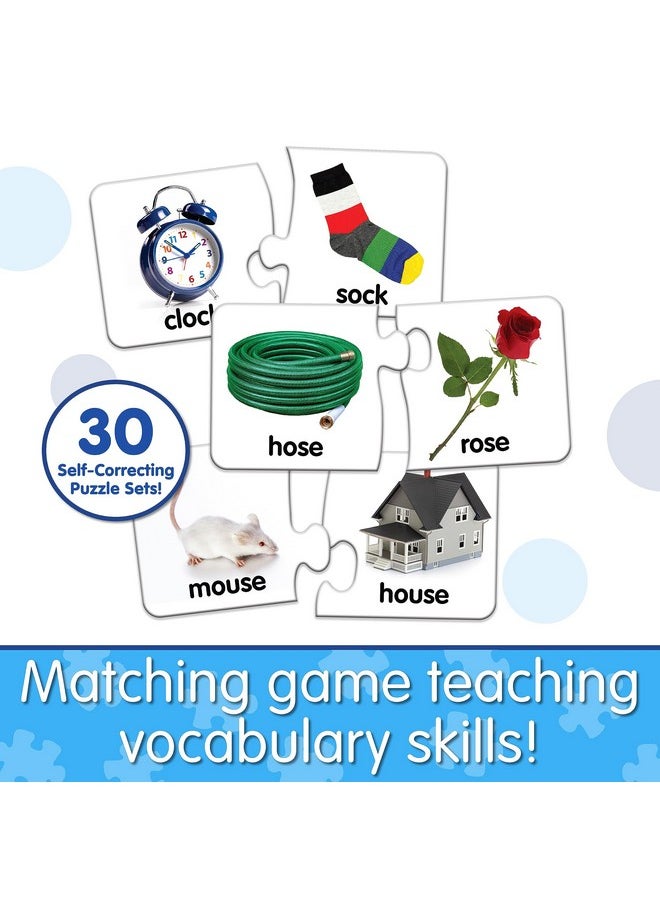 Learning Journey International Match It! - Rhyme - 30 Self-Correcting Rhyming Words with Matching Images for Emerging Readers, Multicolor