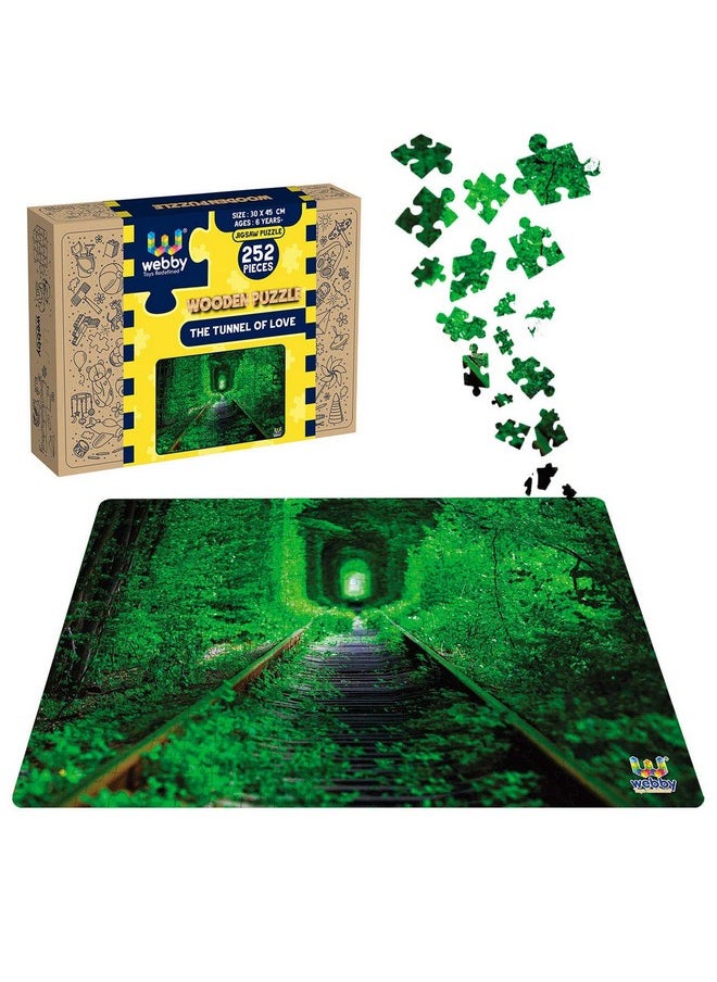 Webby Kids The Tunnel of Love Wooden Jigsaw Puzzle, 252 Pieces