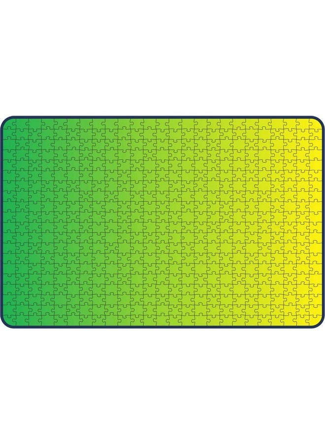 Webby Kid Gradient Green-Yellow Wooden Jigsaw Puzzle, 500 Pieces - Multicolor