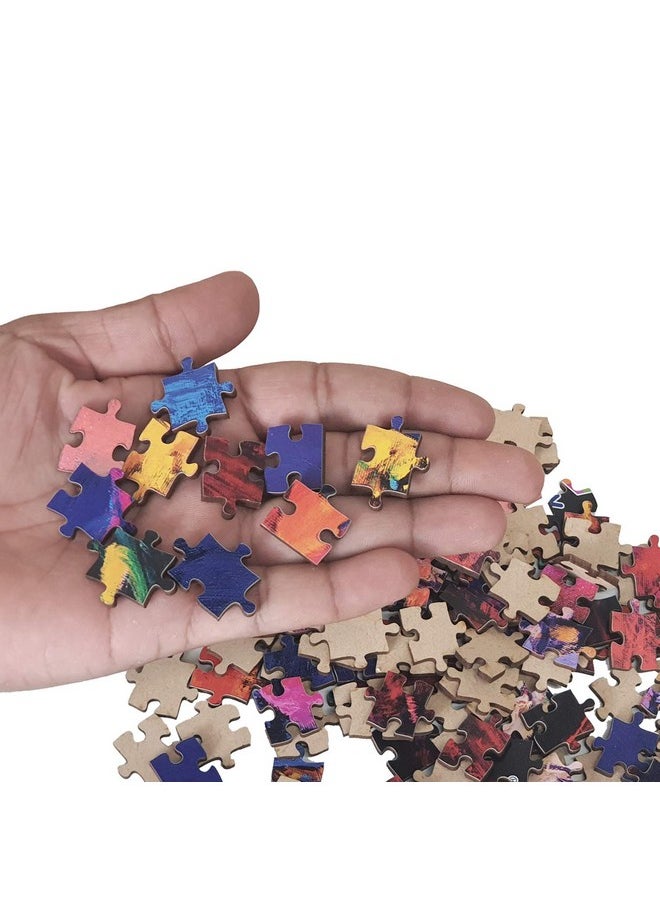 Webby Kid Gradient Green-Yellow Wooden Jigsaw Puzzle, 500 Pieces - Multicolor