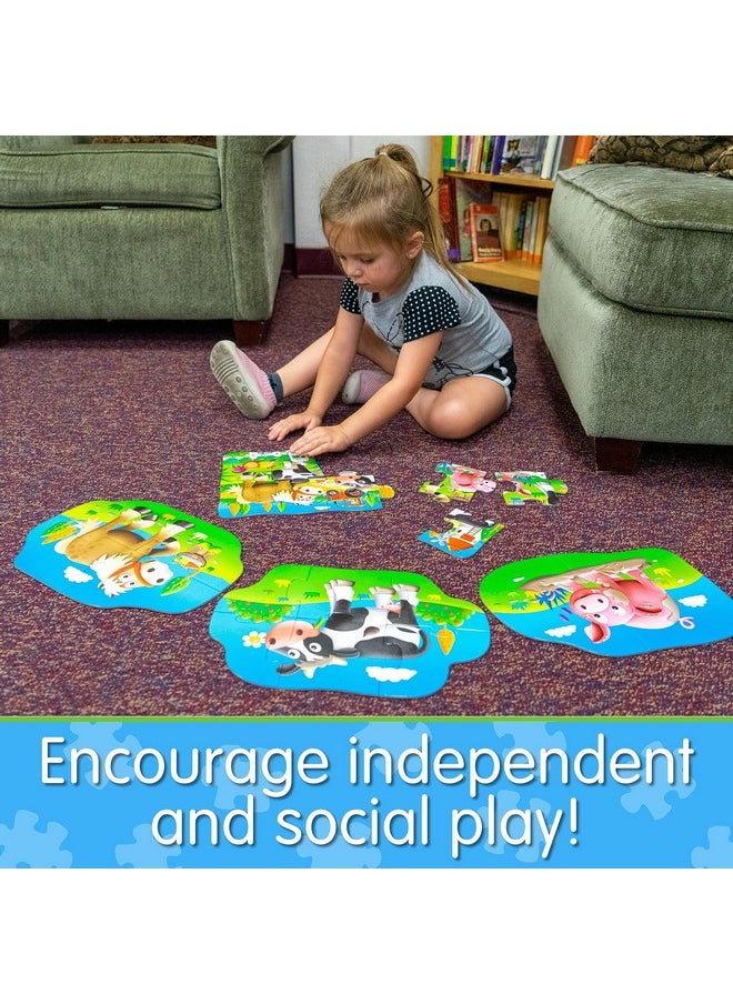 The Learning Journey: My First Puzzle Sets 4-In-A-Box Farm - Farm-Themed Puzzle Sets - Educational Toddler Toys & Activities for Children Ages 2-5