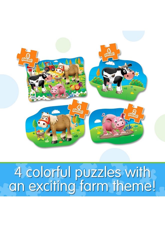 The Learning Journey: My First Puzzle Sets 4-In-A-Box Farm - Farm-Themed Puzzle Sets - Educational Toddler Toys & Activities for Children Ages 2-5