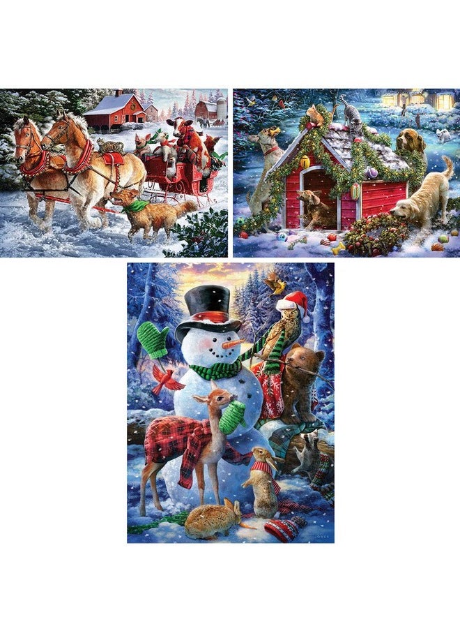Bits and Pieces - Value Set of Three (3) 1000 Piece Jigsaw Puzzles for Adults - Each Puzzle Measures 20