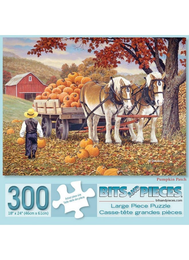 Bits and Pieces - Value Set of Three (3) - 300 Piece Jigsaw Puzzles for Adults - Farming Collection Large Piece Jigsaws by Artist John Sloane - 18” x 24”