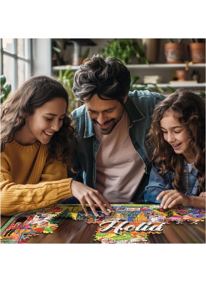 White Mountain Puzzles The Holidays - 1000 Piece Jigsaw Puzzle