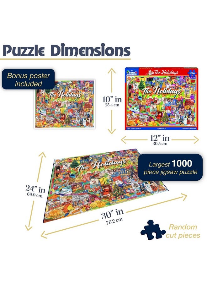 White Mountain Puzzles The Holidays - 1000 Piece Jigsaw Puzzle