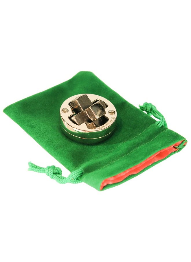 HEX and Tube Hanayama Puzzles, “New 2023, with Green Velveteen/Red Satin Lined Drawstring Pouches, Bundled Items