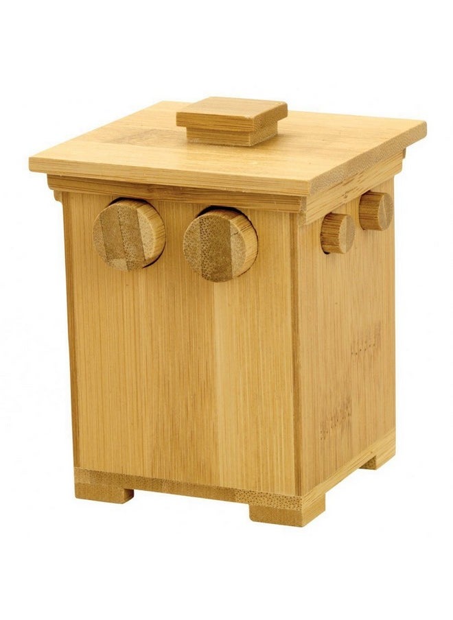 Bits and Pieces - Wooden Bamboo Puzzle Box - Brainteaser - Great Puzzling Gift