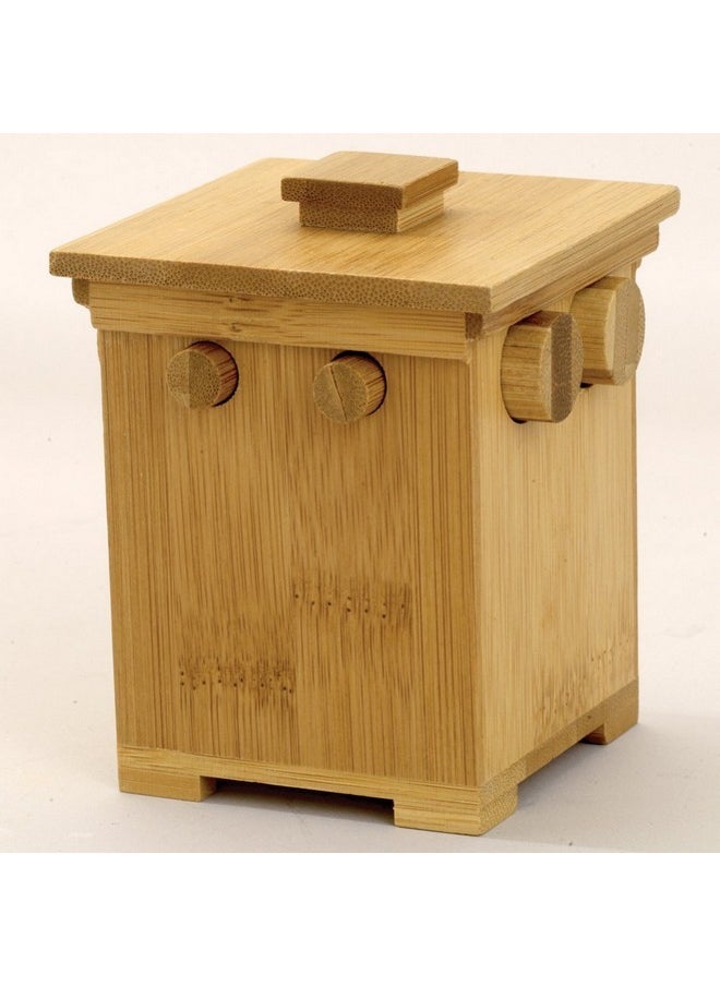 Bits and Pieces - Wooden Bamboo Puzzle Box - Brainteaser - Great Puzzling Gift