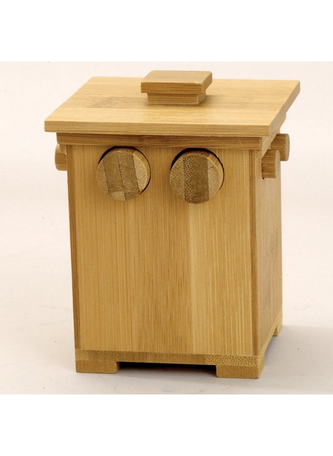 Bits and Pieces - Wooden Bamboo Puzzle Box - Brainteaser - Great Puzzling Gift