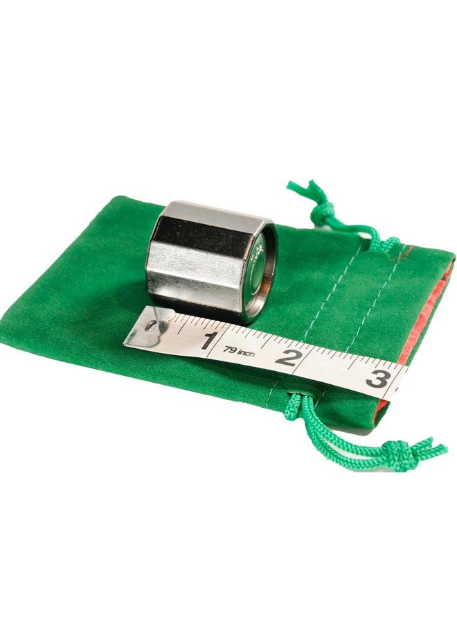 Tube Hanayama Puzzle, New 2023, Level 5, with Green Velvet, Red Satin Lined Drawstring Pouch, Bundled