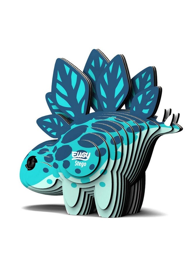 Eugy Stegosaurus Dinosaur 3D Puzzle, 22 Piece Eco-Friendly Educational Toy Puzzles for Boys, Girls & Kids Ages 6+