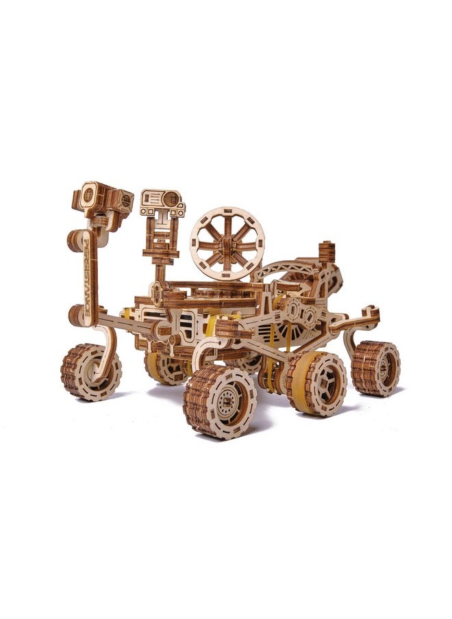 Wood Trick Mars Rover Mechanical 3D Wooden Puzzles for Adults and Kids to Build - Rides up to 13 ft - 7.9x4.7 in - Model Kits for Adults - DIY Wooden Models for Adults to Build