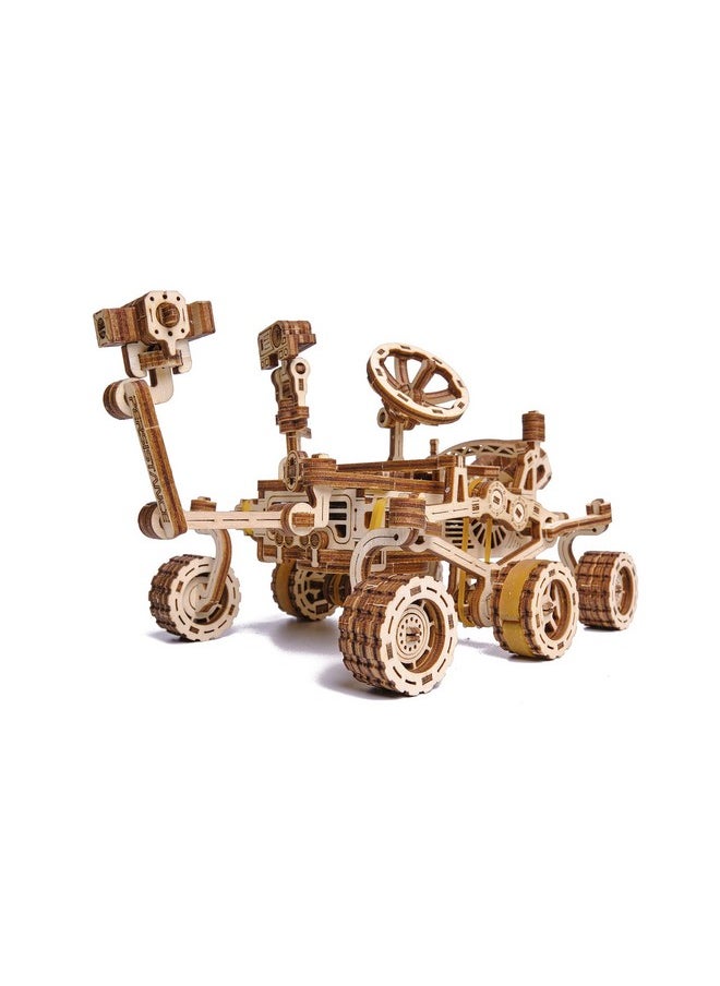 Wood Trick Mars Rover Mechanical 3D Wooden Puzzles for Adults and Kids to Build - Rides up to 13 ft - 7.9x4.7 in - Model Kits for Adults - DIY Wooden Models for Adults to Build