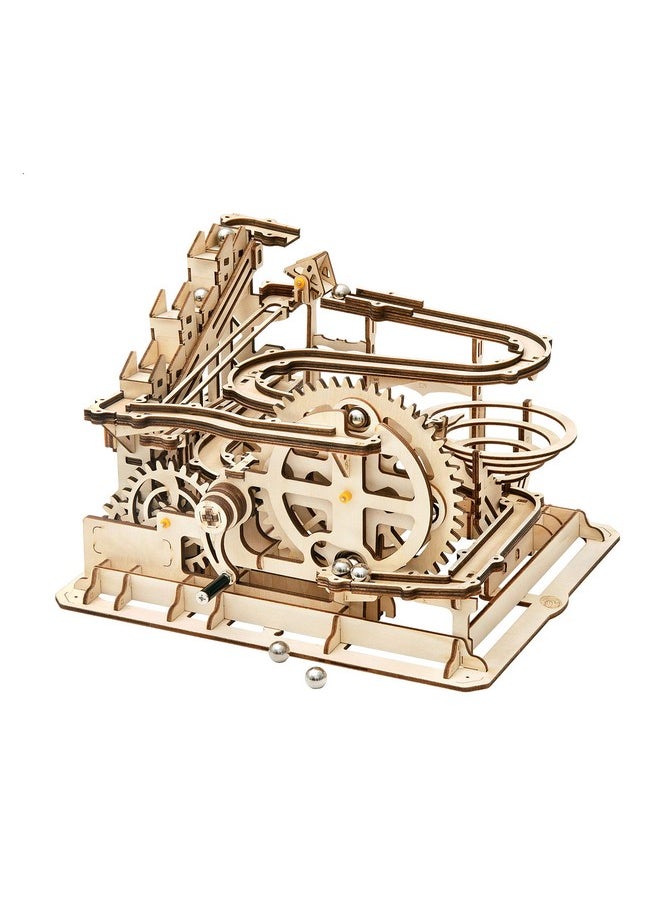 Rowood 3D Puzzles for Adults, Wooden Marblr Run Model Kit, DIY Building Kits for Adults to Build, Craft for Teens, Gift for Adults & Teen Boys Girls, Age 14+, Waterwheel Coaster