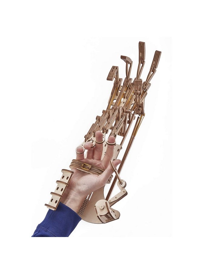 Wood Trick Wooden Robot Hand 3D Wooden Puzzle - Robotic Hand Wood Model Kit to Build
