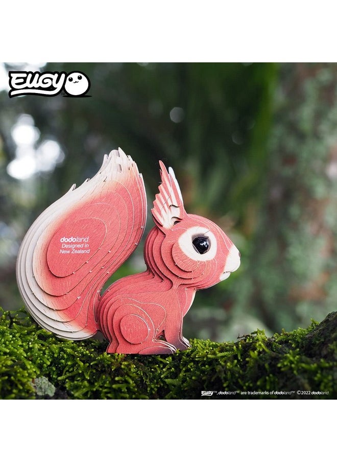 Eugy Squirrel 3D Puzzle, 36 Piece Eco-Friendly Educational Toy Puzzles for Boys, Girls & Kids Ages 6+