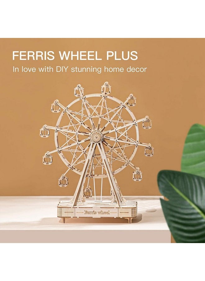 Rowood 3D Puzzles for Adults, Model Kits for Adults, Wooden Music Box,DIY Craft Kits for Adults Teen Boy Gifts on Birthday Christmas - Ferris Wheel (232 PCS)