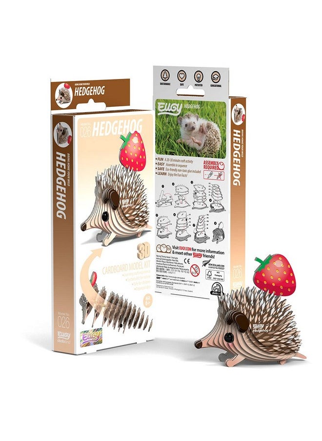 Eugy Hedgehog 3D Puzzle, 24 Piece Eco-Friendly Educational Toy Puzzles for Boys, Girls & Kids Ages 6+