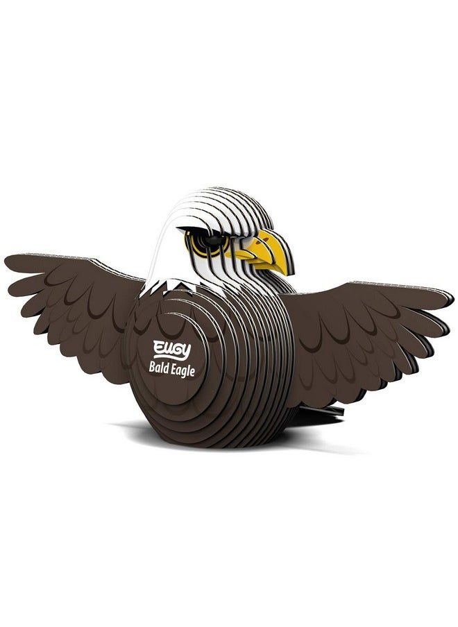 Eugy Bald Eagle 3D Puzzle, 22 Piece Eco-Friendly Educational Toy Puzzles for Boys, Girls & Kids Ages 6+