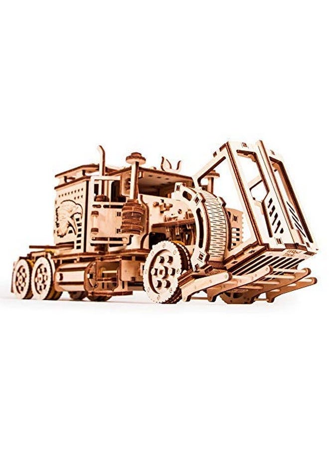 Wood Trick Big Rig Truck Car 3D Wooden Puzzles for Adults and Kids to Build - Rides up to 6ft - 14x6″ - Realistic Semi Truck - Wooden Models Engineering DIY Project Mechanical Wood 3D Puzzles Kits