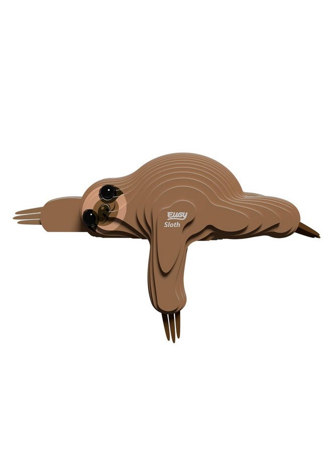 Eugy Sloth 3D Puzzle, 23 Piece Eco-Friendly Educational Toy Puzzles for Boys, Girls & Kids Ages 6+