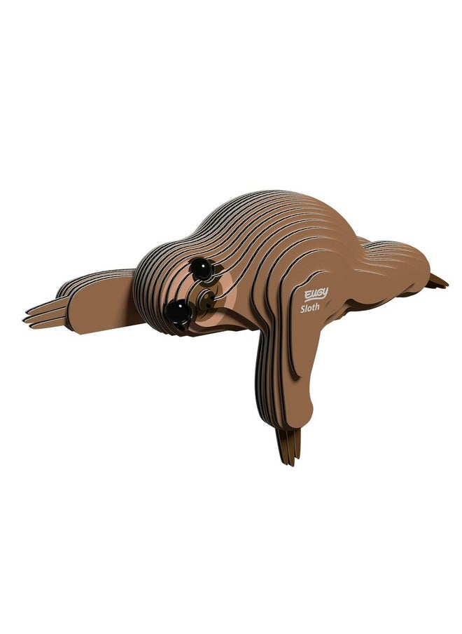 Eugy Sloth 3D Puzzle, 23 Piece Eco-Friendly Educational Toy Puzzles for Boys, Girls & Kids Ages 6+