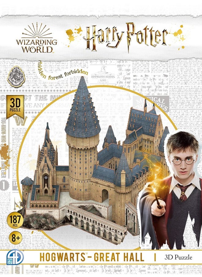4D Cityscape Harry Potter Great Hall Paper 3D Puzzle Standard, Multicolored