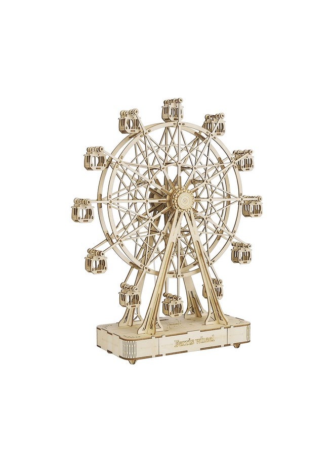 Rolife 3D Wooden Puzzle for Adults,Mechanical DIY Crafts Kits for Kids,Ferris Wheels Music Model Kits to Build,Brain Teaser Puzzles for Boys and Girls