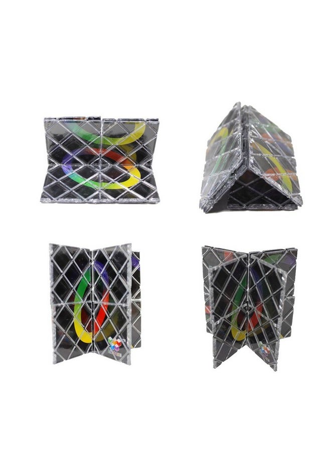 GoodPlay LingAo 8 Panels 3 Rings Magic Folding Puzzle Cube Twisty Black