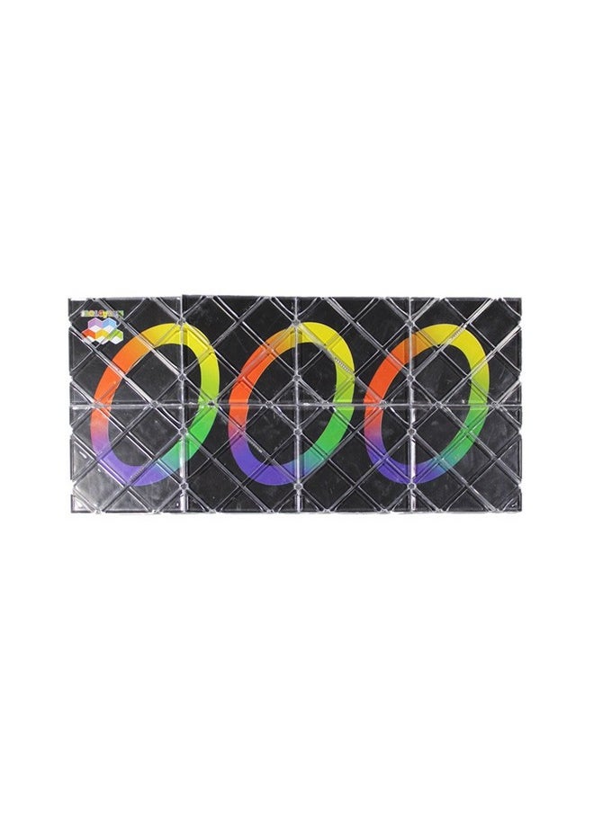 GoodPlay LingAo 8 Panels 3 Rings Magic Folding Puzzle Cube Twisty Black