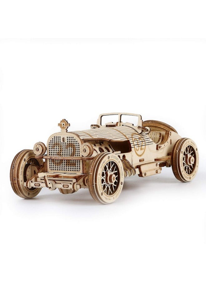 ROBOTIME Model Car Kits - Wooden 3D Puzzles - Model Cars to Build for Adults 1:16 Scale Model Grand Prix Car