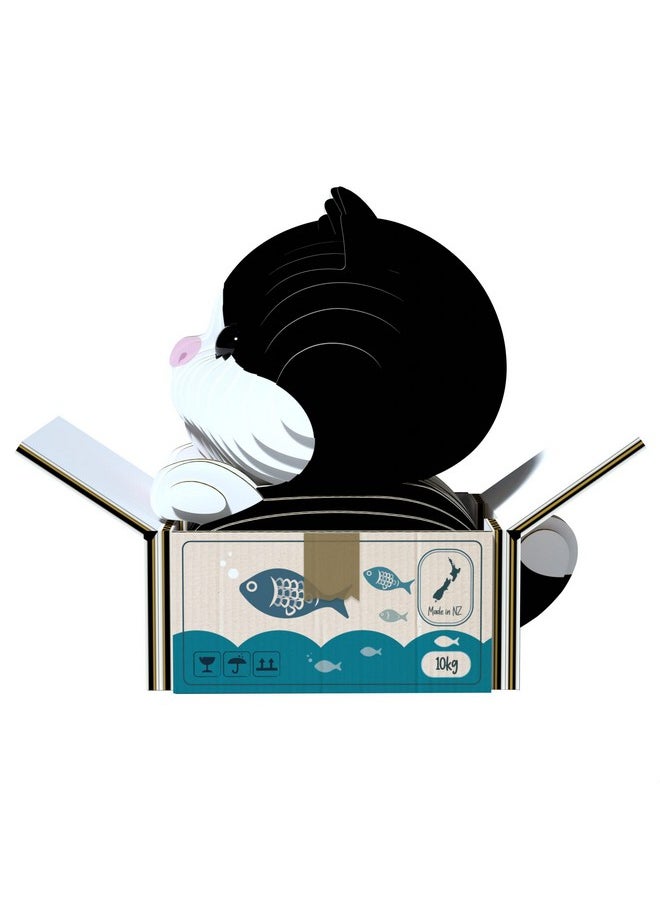 Eugy Cat - Tuxedo 3D Puzzle, 32 Piece Eco-Friendly Educational Learning Puzzles for Kids 6+