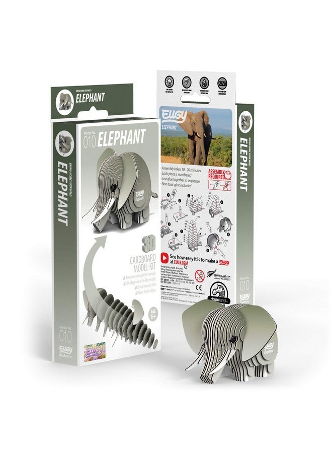 Eugy Elephant 3D Puzzle, 28 Piece Eco-Friendly Educational Toy Puzzles for Boys, Girls & Kids Ages 6+