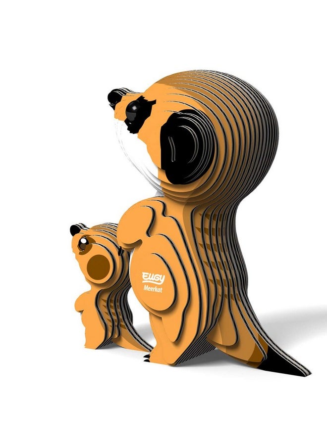 Eugy Meerkat 3D Puzzle, 40 Piece Eco-Friendly Educational Toy Puzzles for Boys, Girls & Kids Ages 6+