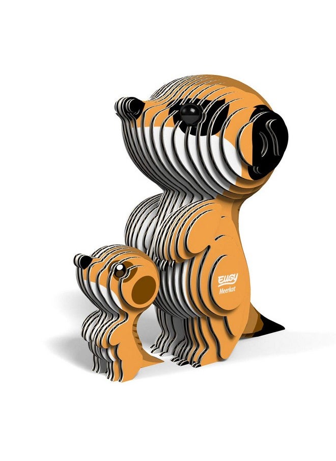 Eugy Meerkat 3D Puzzle, 40 Piece Eco-Friendly Educational Toy Puzzles for Boys, Girls & Kids Ages 6+